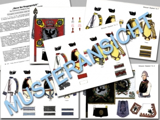 Nr. 406: PREUSSEN: Kürassier-Regiment No. 3, II. Teil: Standarten und Details