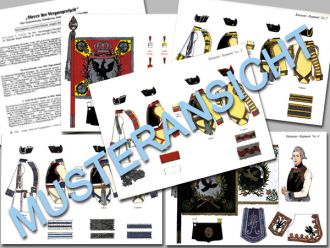 Nr. 402: PREUSSEN Kürassier-Regiment No. 1, II Teil: Standarten und Details